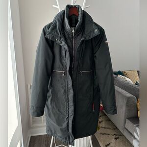 Post Card Luxury Italian Long Black Winter Coat